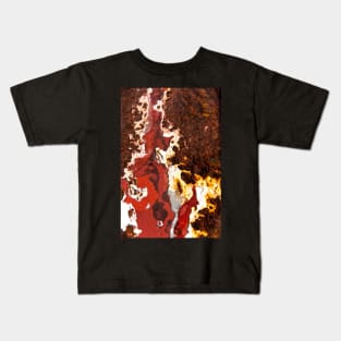 Rust, red, white, I Kids T-Shirt